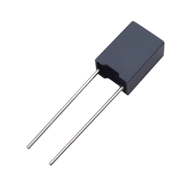 JFJ Mini Box Stacked Metallized Polyester Film Capacitors, compact and efficient for high-density circuit designs and EMI filtering.