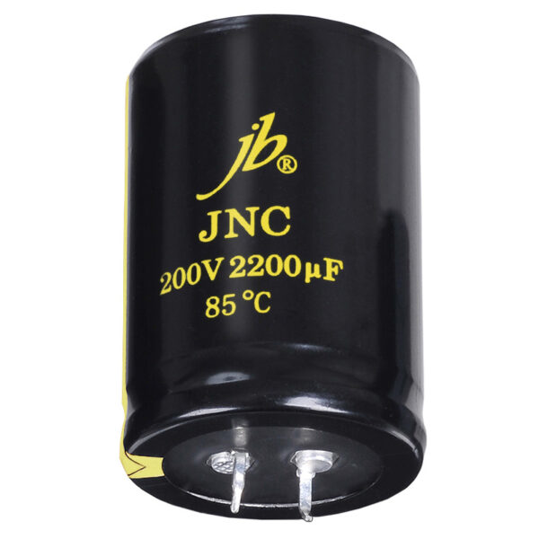 Snap-in Aluminum Electrolytic Capacitors designed for efficient energy storage in power supply applications, featuring a compact design with voltage ratings from 6.3V to 500V and capacitance values ranging from 10μF to 1000μF. These capacitors offer long operational lifespans, typically up to 5000 hours at 105°C, low impedance, and excellent ripple current handling, making them ideal for use in servers, telecommunications, renewable energy systems, and industrial applications.