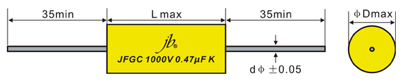 JFGC Axial Metallized Polypropylene Film Capacitor (CYCLOIDAL)