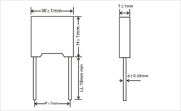 JFMM- 5mm and 7.5mm Mini Box Metallized Polypropylene Film Capacitor