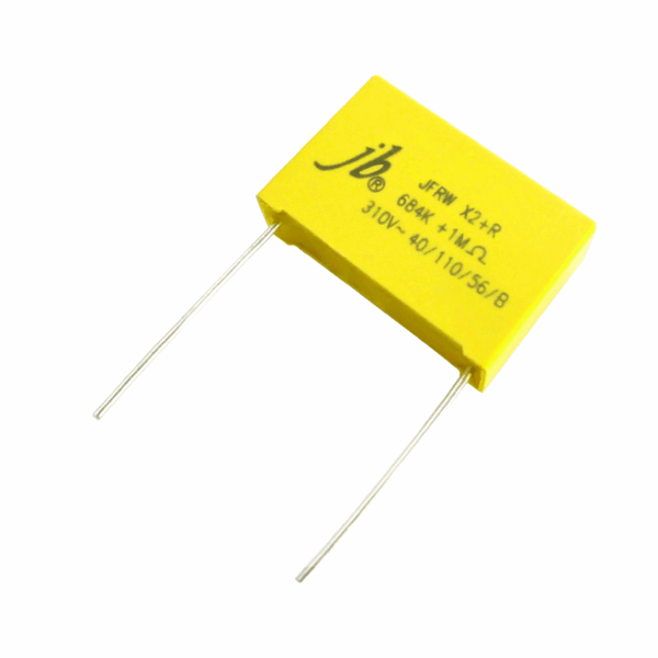 jb® JFRW X2 Metallized Polypropylene Film RC Capacitor — Class X2 safety capacitor with built-in resistor for EMI suppression and AC interference protection in power and industrial control circuits
