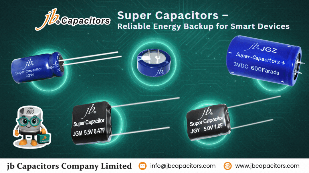jb Supercapacitor 5.5V JGA & JGM — Low ESR energy backup for IoT and industrial power modules